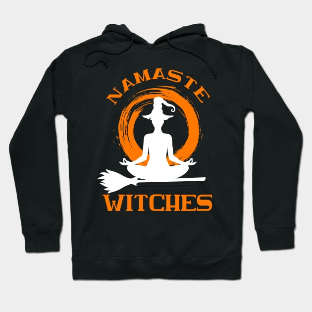 Halloween Yoga Namaste Witches Hoodie by thuden1738